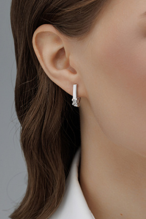 Серьги из серебра с бриллиантами