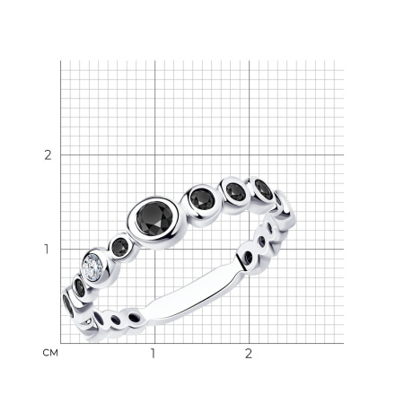 Серебряное кольцо с фианитами