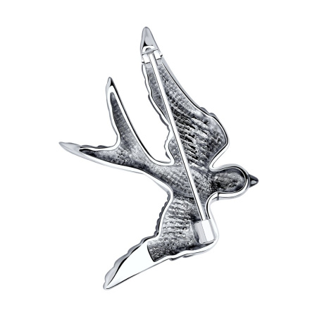 Брошь из серебра «Ласточка» Sokolov