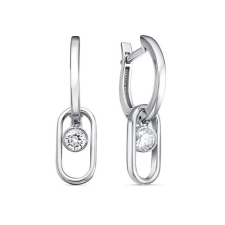 Серебряные серьги с фианитами