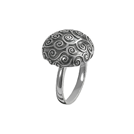 Серебряное кольцо «Завитки»