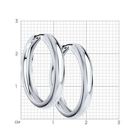 Серьги конго из серебра