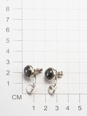 Серьги из серебра с лабрадоритом