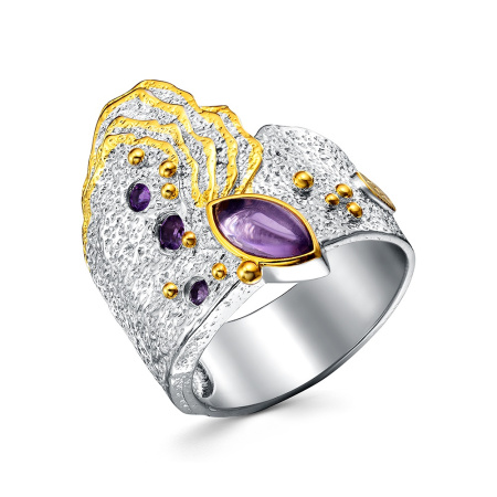 Серебряное кольцо с аметистом