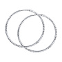 Серьги конго из серебра с алмазной гранью 3,5 см