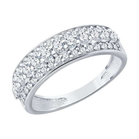 Серебряное кольцо с фианитами