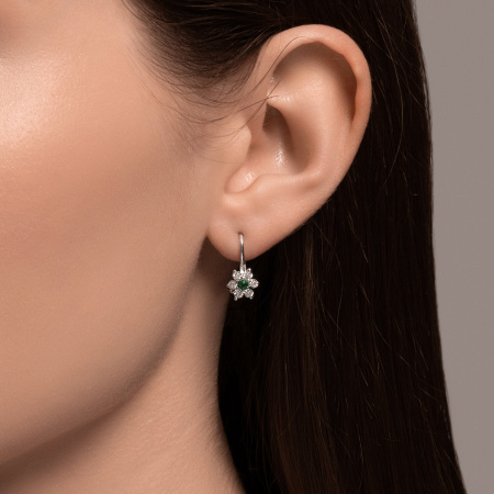 Серебряные серьги с фианитами