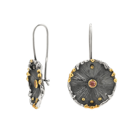 Серьги из серебра с турмалином