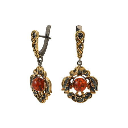 Серьги из серебра с эмалью