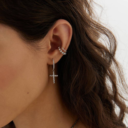 Серебряный кафф «Bubbles»