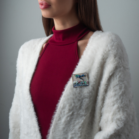 Брошь «Марк Шагал. Над городом»