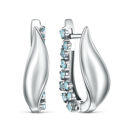Серьги из серебра с топазом