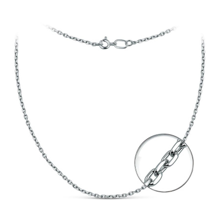 Серебряная цепь якорная