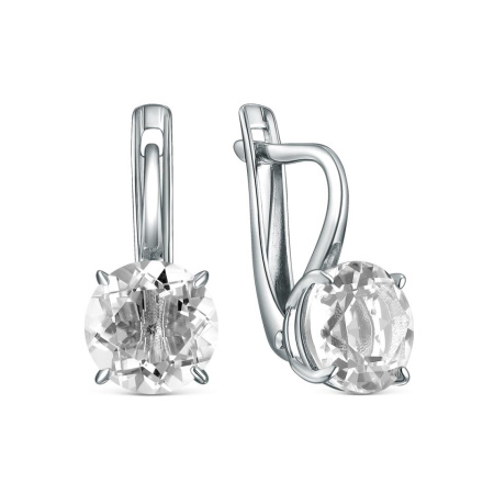 Серьги из серебра с горным хрусталём