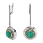 Серебряные серьги с малахитом