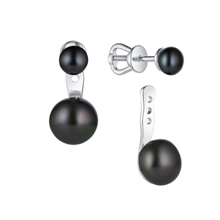 Серьги из серебра с жемчугом