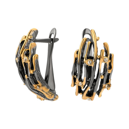 Серебряные серьги «Ледяной дождь»