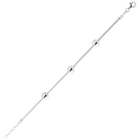 Серебряный браслет «Шарики»