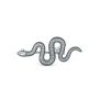 Брошь из серебра «Змея»
