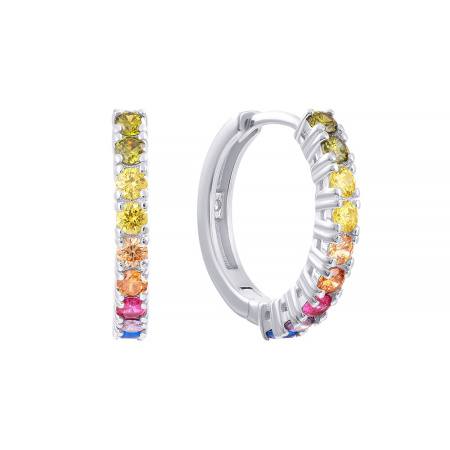 Серьги из серебра с кубическим цирконием «Радуга»