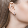 Серьги из серебра с фианитами