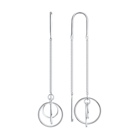 Серебряные серьги «Круги»