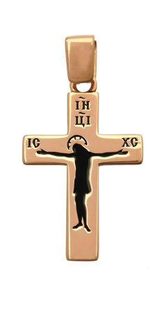 Крест серебряный с распятием позолоченный
