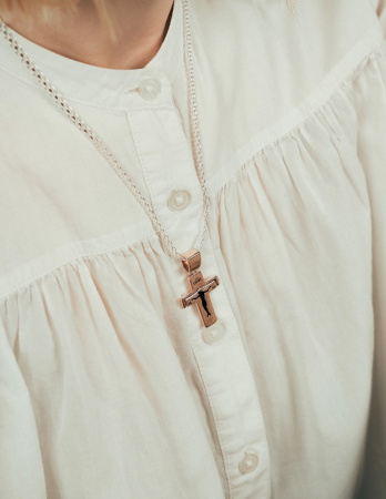 Крест с распятием позолоченный