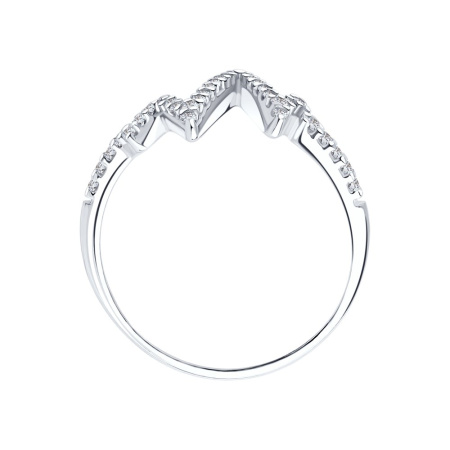 Серебряное кольцо с фианитами