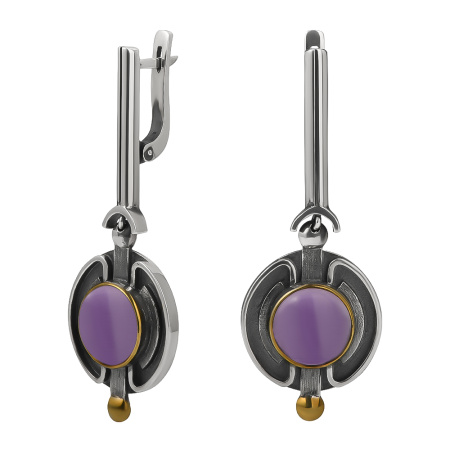 Серьги из серебра «Клеопатра» с аметистом