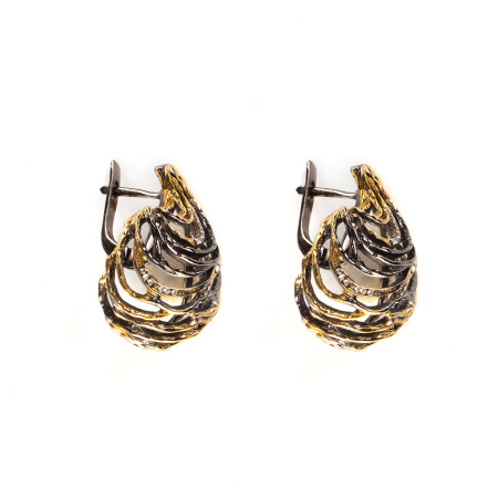 Серебряные серьги «Волна»