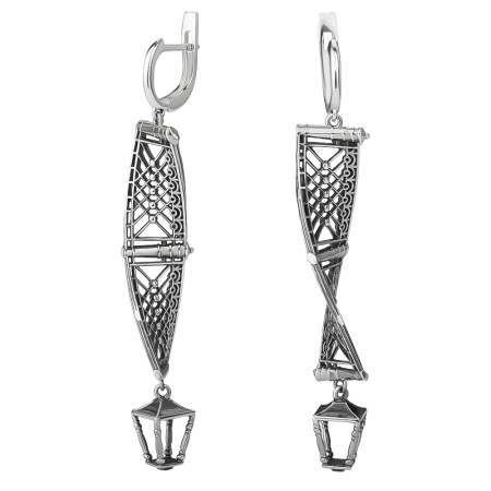 Серьги из серебра «Литейный»