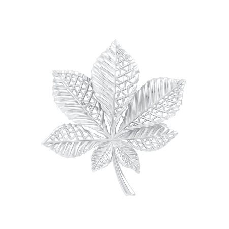 Серебряная брошь «Кленовый лист»