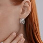 Серьги из серебра с фианитами