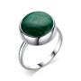 Кольцо из серебра с малахитом