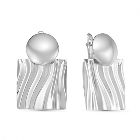 Серебряные серьги «Волны»