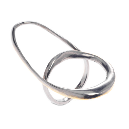 Кольцо из серебра с позолотой