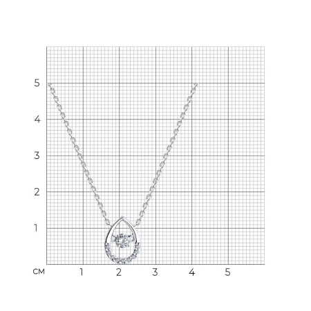 Колье из серебра с фианитами