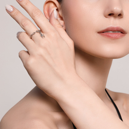 Кольцо из серебра с эмалью