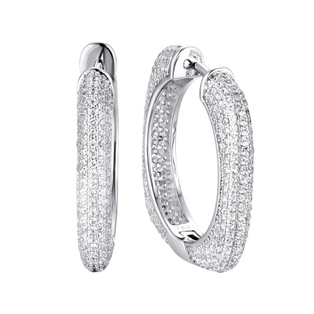 Серебряные серьги с фианитами