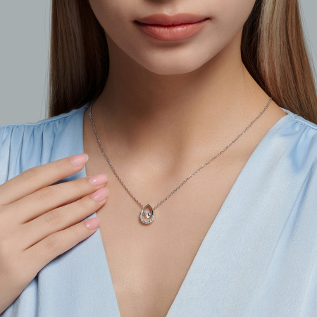Колье из серебра с фианитами