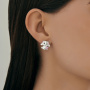 Серьги из серебра с эмалью «Зайка»
