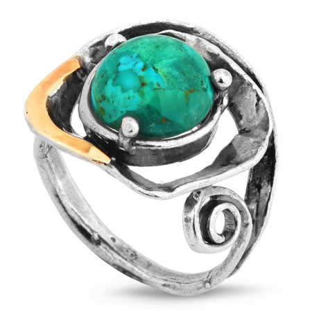 Кольцо из серебра с бирюзой