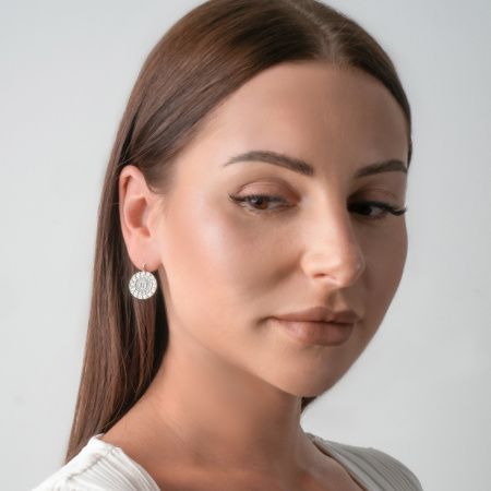 Серебряные серьги «Монетка»