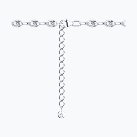 Серебряное колье с фианитами