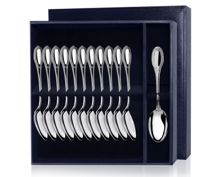 Серебряный набор «Император» 12 десертных ложек