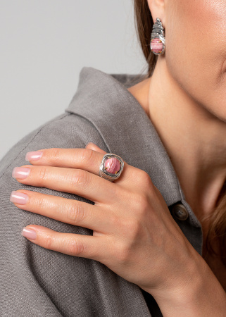 Серебряное кольцо «Пастельная Завеса»