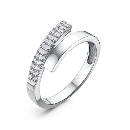 Кольцо из серебра с фианитами