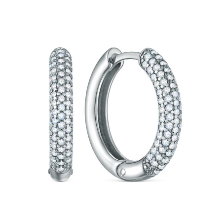 Серебряные серьги с фианитами