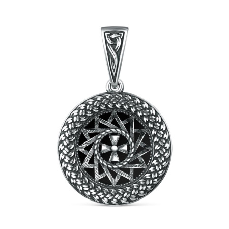 Подвеска из серебра с агатом «Звезда Эрцгаммы»